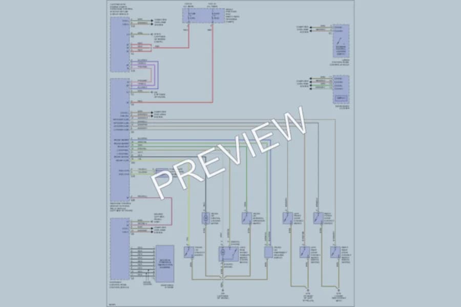 2001 MercedesBenz C240 Power Door Locks wiring diagram preview
