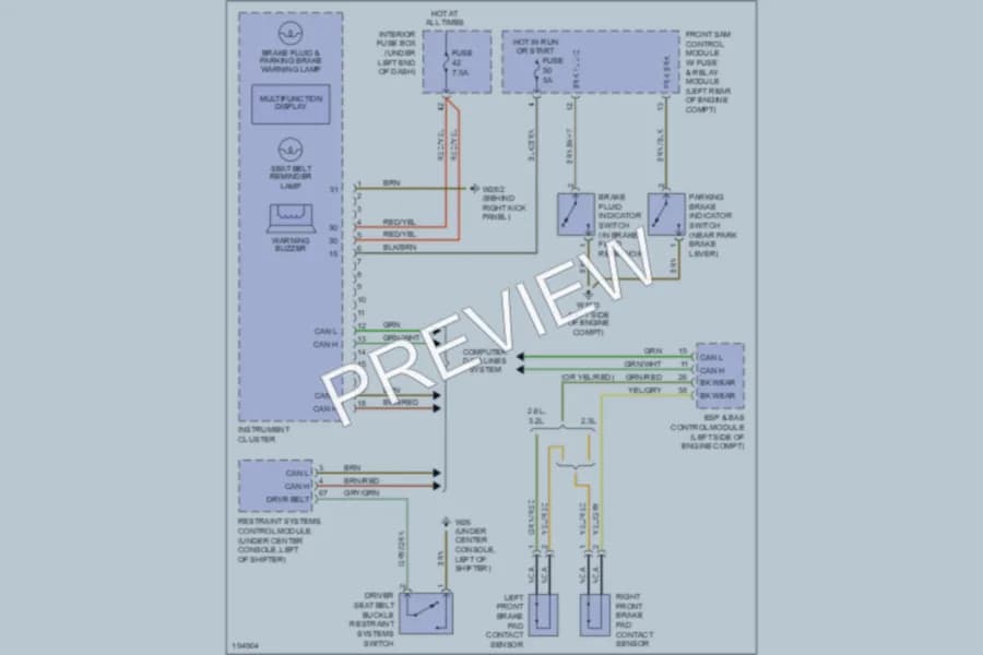2001 MercedesBenz C320 Warning Systems wiring diagram preview