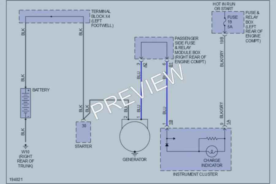 2001 MercedesBenz CLK320 Starting Charging wiring diagram preview