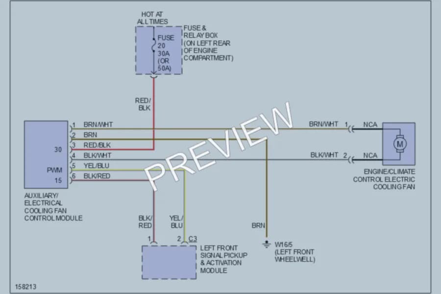 2001 MercedesBenz E320 Cooling Fan wiring diagram preview