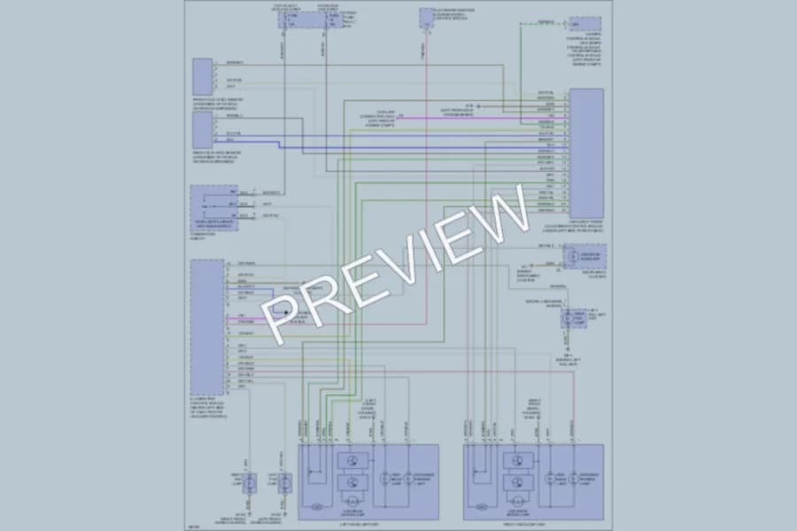 2001 MercedesBenz E430 Headlights wiring diagram preview