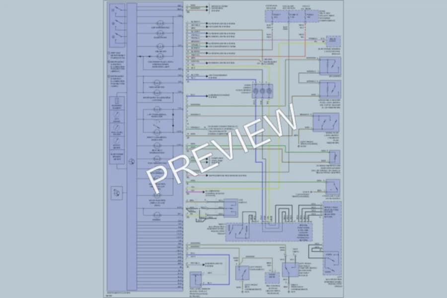 2001 MercedesBenz E430 Instrument Cluster wiring diagram preview