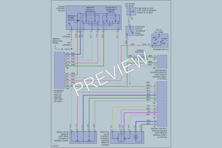 2001 MercedesBenz ML320 Cruise Control wiring diagram preview