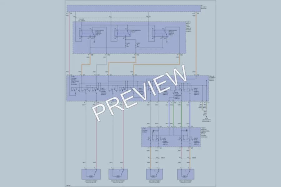 2001 MercedesBenz ML320 Power Windows wiring diagram preview