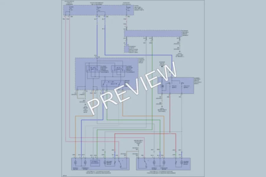 2001 MercedesBenz ML430 Power Mirrors wiring diagram preview