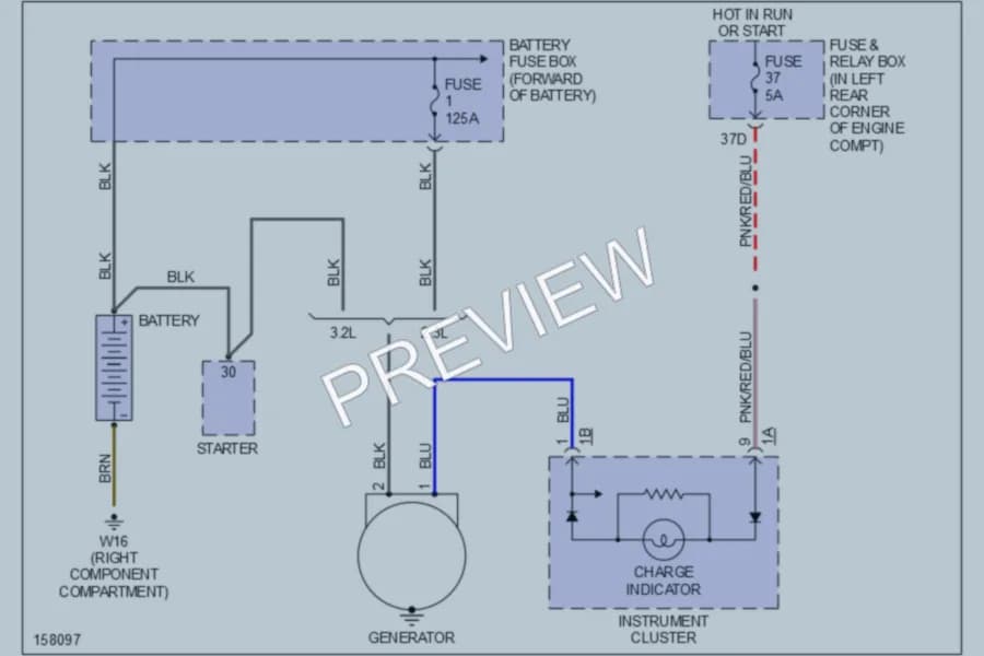 2001 MercedesBenz SLK230 Starting Charging wiring diagram preview
