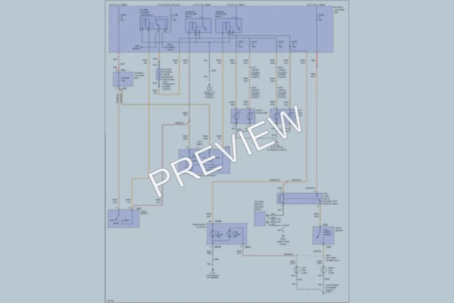 2001 Mercury Cougar Headlights wiring diagram preview