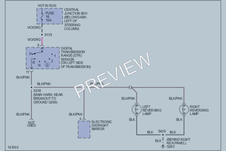 2001 Mercury GrandMarquis Exterior Lights wiring diagram preview