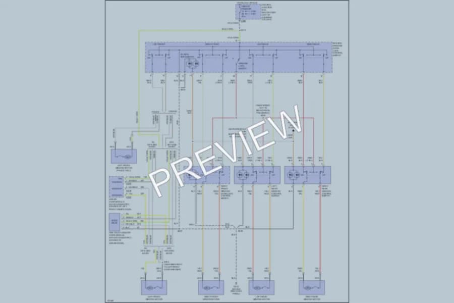 2001 Mercury GrandMarquis Power Windows wiring diagram preview