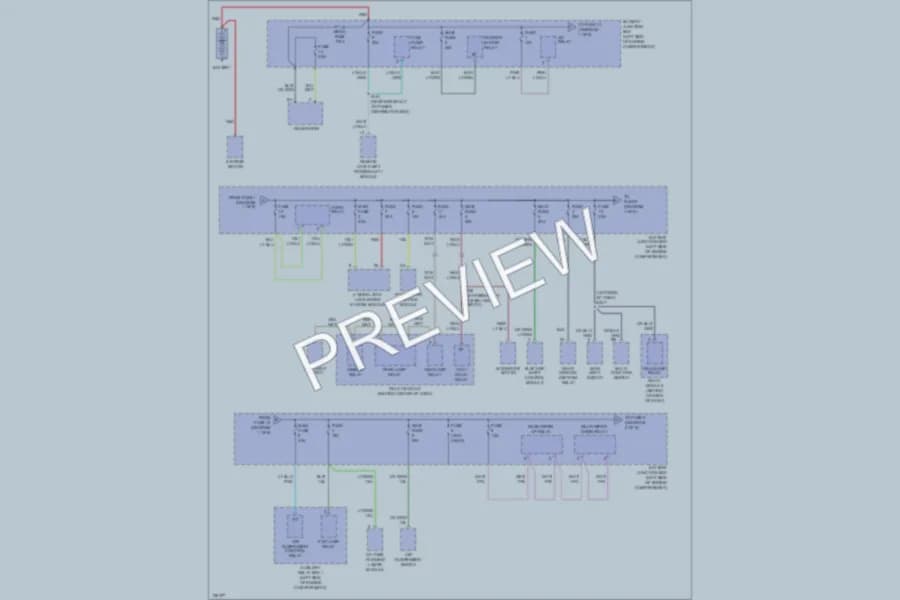 2001 Mercury Mountaineer Power Distribution wiring diagram preview