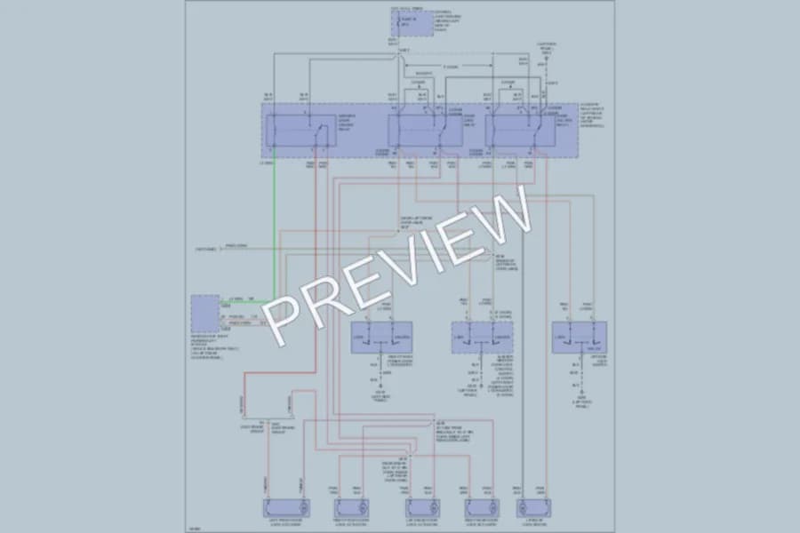 2001 Mercury Mountaineer Power Door Locks wiring diagram preview