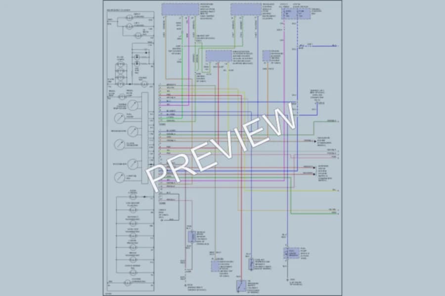 2001 Mercury Villager Instrument Cluster wiring diagram preview