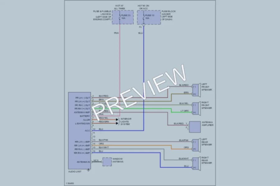 2001 Nissan Altima Radio wiring diagram preview