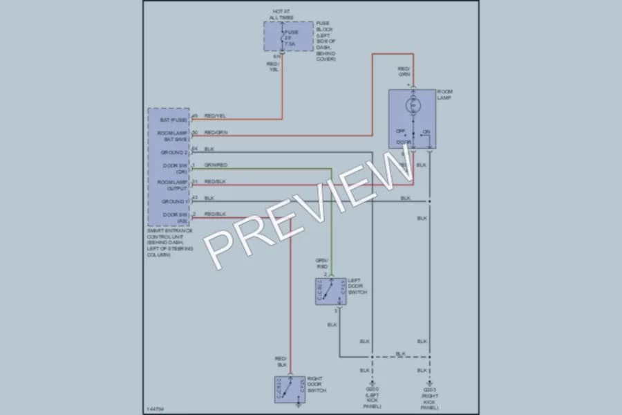 2001 Nissan Frontier Interior Lights wiring diagram preview
