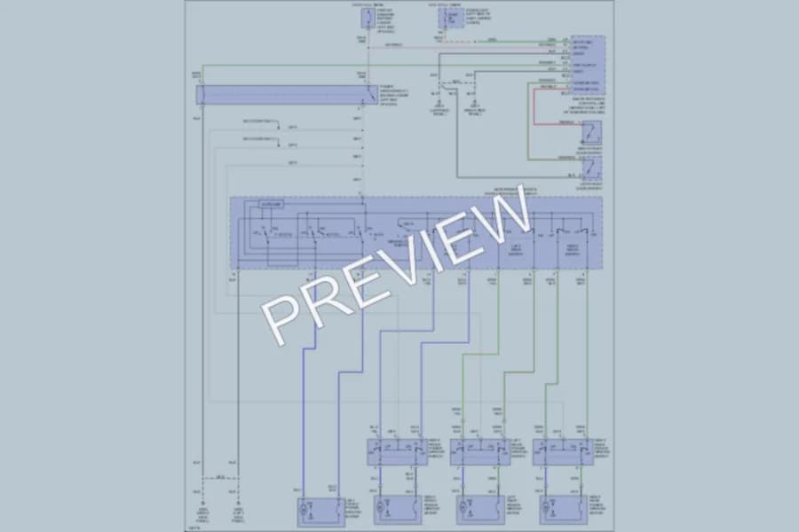 2001 Nissan Frontier Power Windows wiring diagram preview