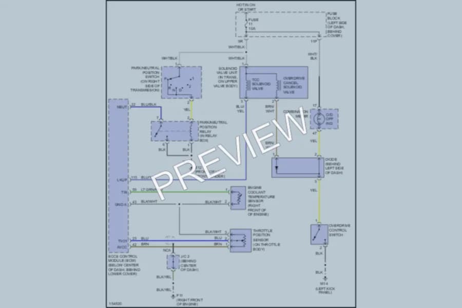 2001 Nissan Frontier Transmission wiring diagram preview