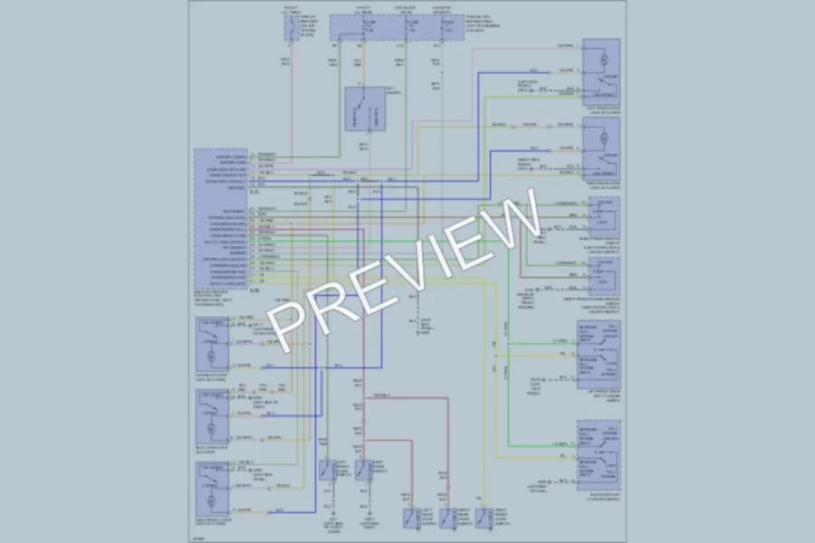 2001 Nissan Pathfinder Power Door Locks wiring diagram preview