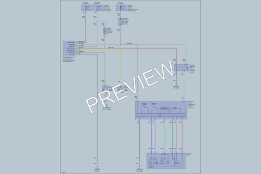 2001 Nissan Pathfinder Power Top Sunroof wiring diagram preview