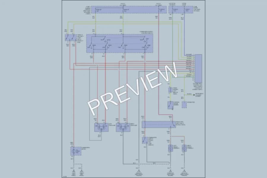 2001 Nissan Xterra Headlights wiring diagram preview