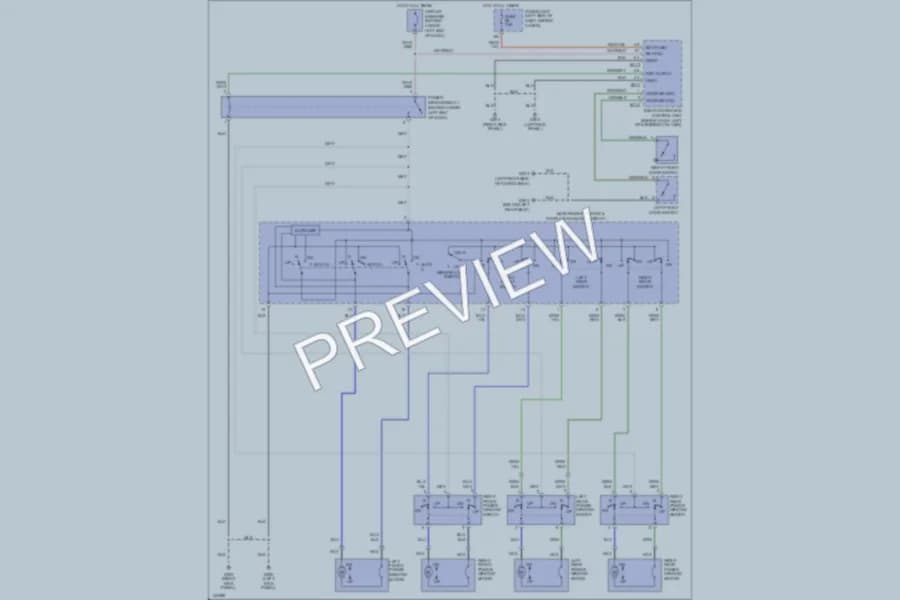 2001 Nissan Xterra Power Windows wiring diagram preview