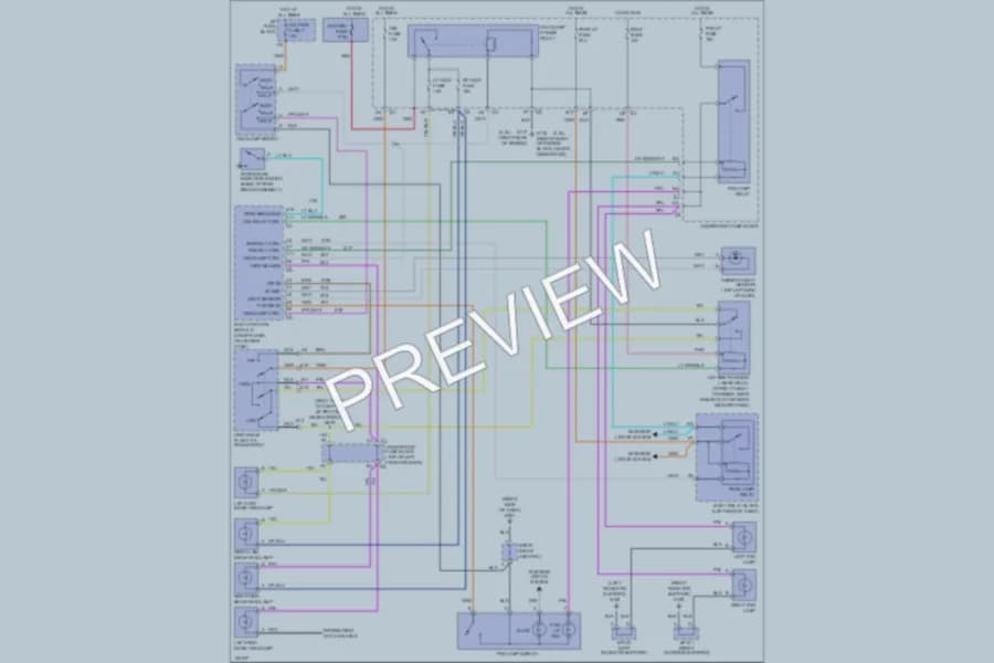 2001 Oldsmobile Bravada Headlights wiring diagram preview