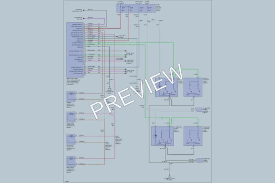2001 Plymouth Neon Power Door Locks wiring diagram preview