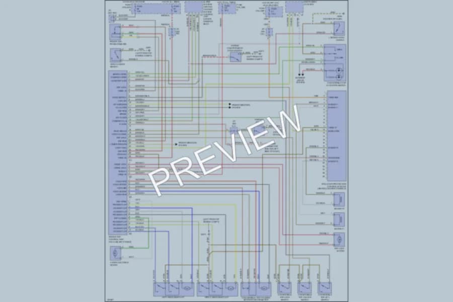 2001 Porsche 911 Power Top Sunroof wiring diagram preview