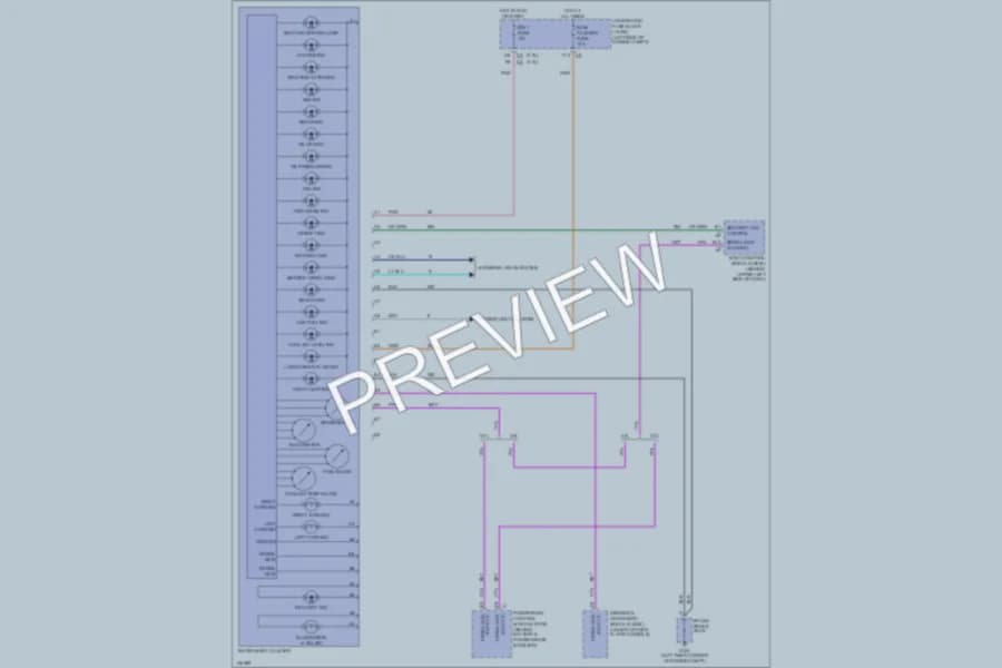 2001 Saturn L100 Instrument Cluster wiring diagram preview