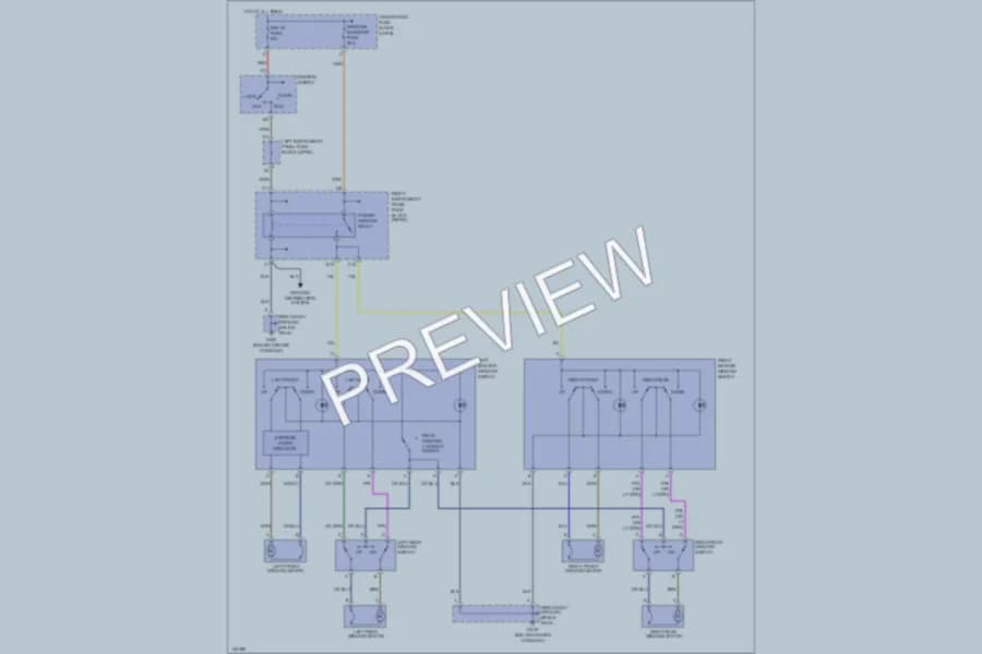 2001 Saturn LW300 Power Windows wiring diagram preview