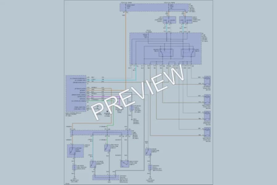2001 Saturn SC2 Power Door Locks wiring diagram preview