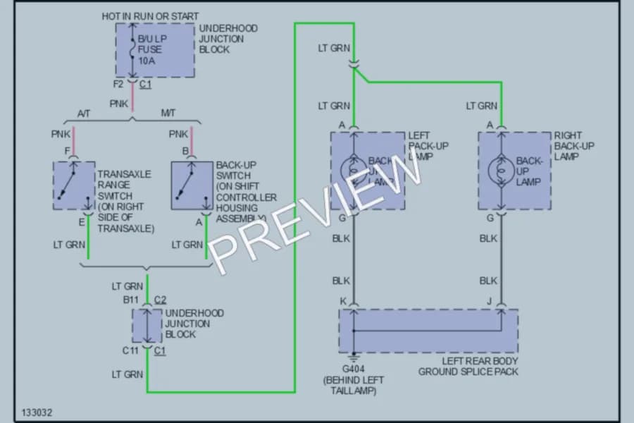 2001 Saturn SL2 Exterior Lights wiring diagram preview
