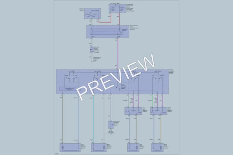 2001 Saturn SL2 Power Windows wiring diagram preview