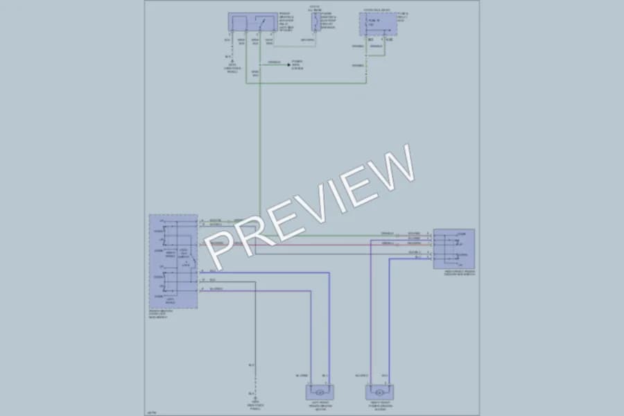 2001 Subaru Impreza Power Windows wiring diagram preview