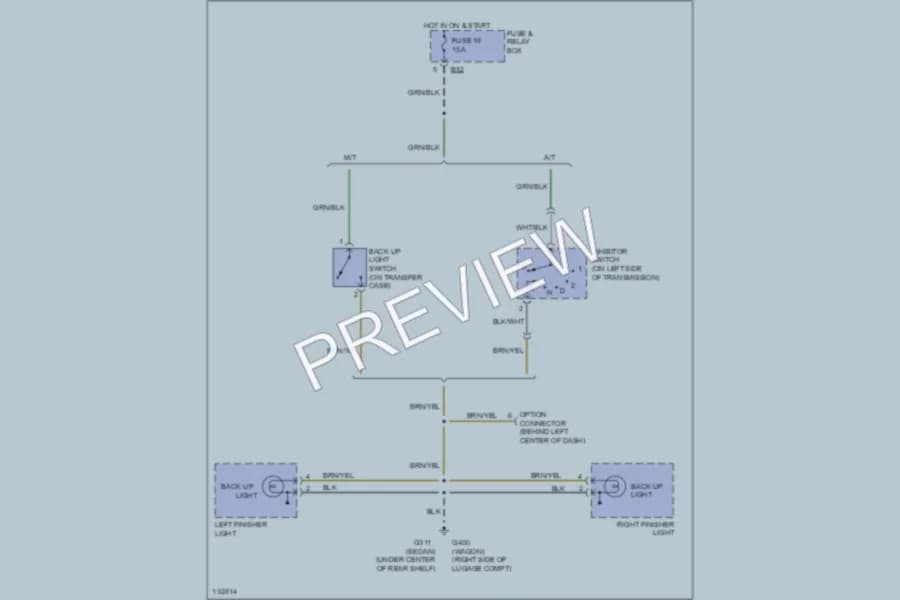 2001 Subaru Legacy Exterior Lights wiring diagram preview