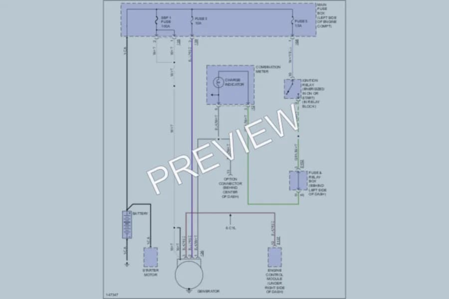 2001 Subaru Outback Starting Charging wiring diagram preview