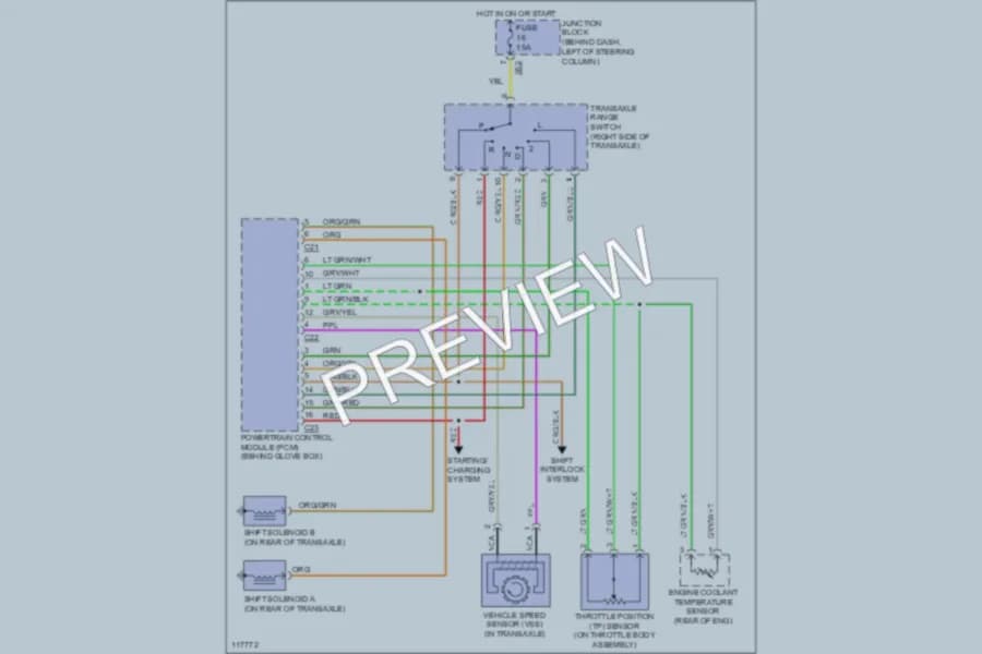 2001 Suzuki Swift Transmission wiring diagram preview