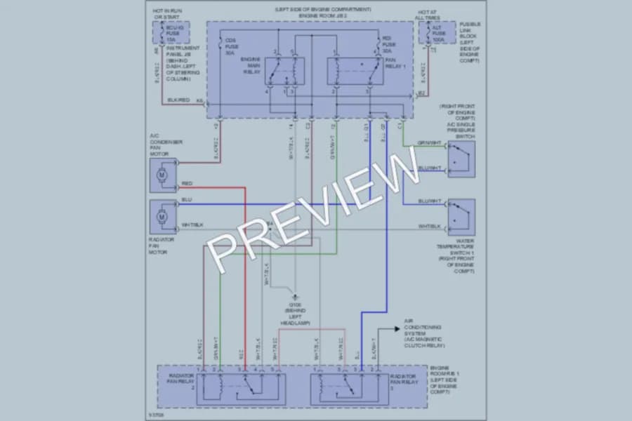 2001 Toyota Camry Cooling Fan wiring diagram preview
