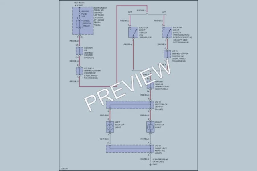 2001 Toyota Corolla Exterior Lights wiring diagram preview