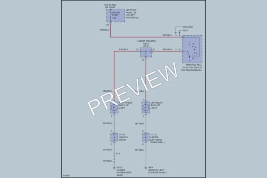 2001 Toyota LandCruiser Exterior Lights wiring diagram preview