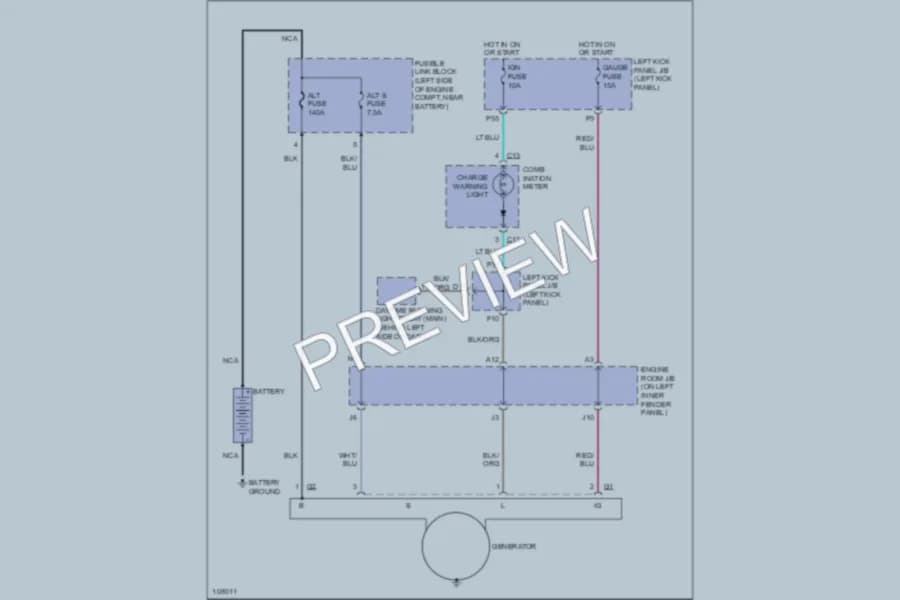 2001 Toyota LandCruiser Starting Charging wiring diagram preview