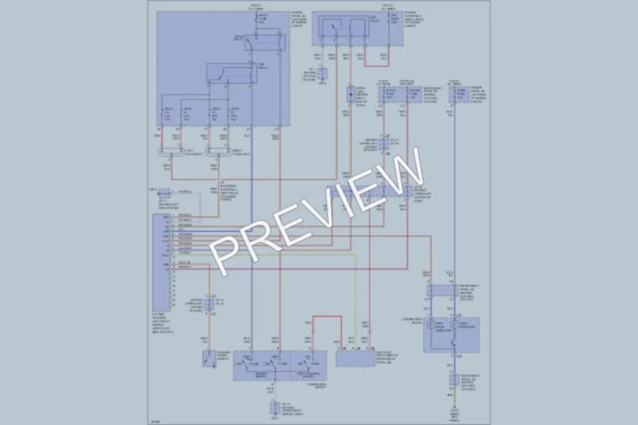 2001 Toyota Prius Headlights wiring diagram preview