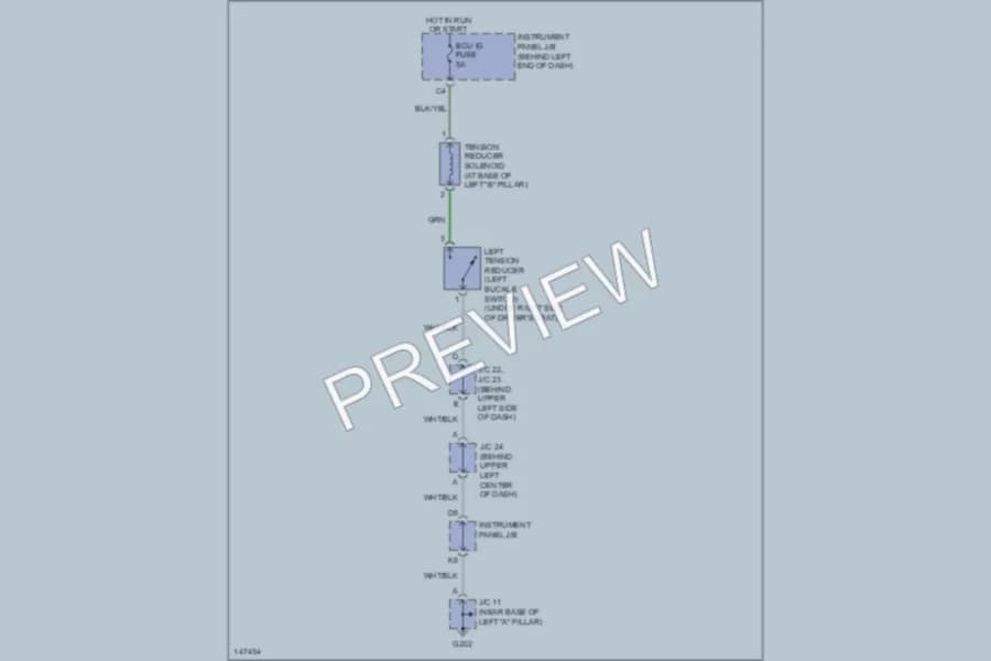2001 Toyota Prius Passive Restraints wiring diagram preview