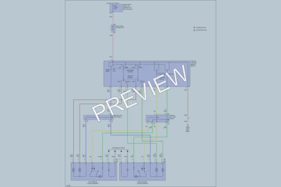 2001 Toyota Sequoia Power Mirrors wiring diagram preview