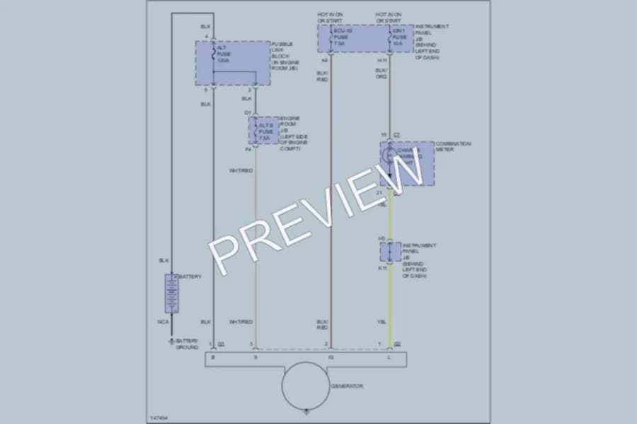 2001 Toyota Sequoia Starting Charging wiring diagram preview