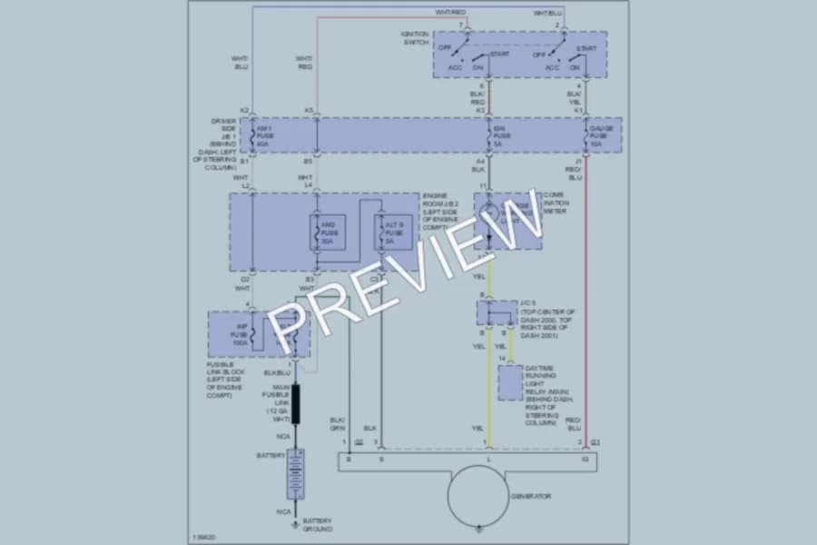 2001 Toyota Sienna Starting Charging wiring diagram preview