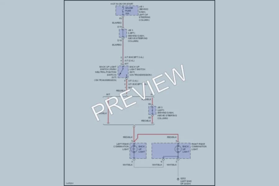 2001 Toyota Tacoma Exterior Lights wiring diagram preview