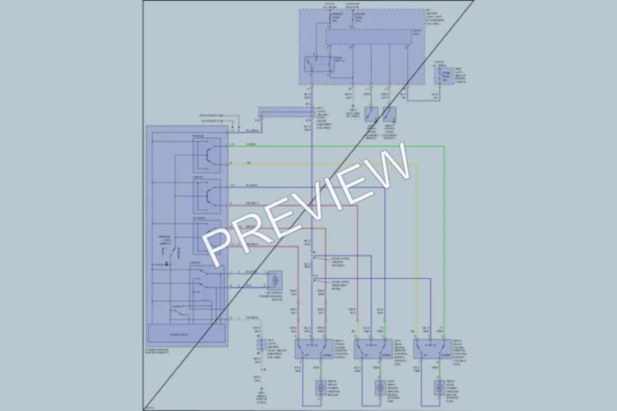 2001 Toyota Tacoma Power Windows wiring diagram preview