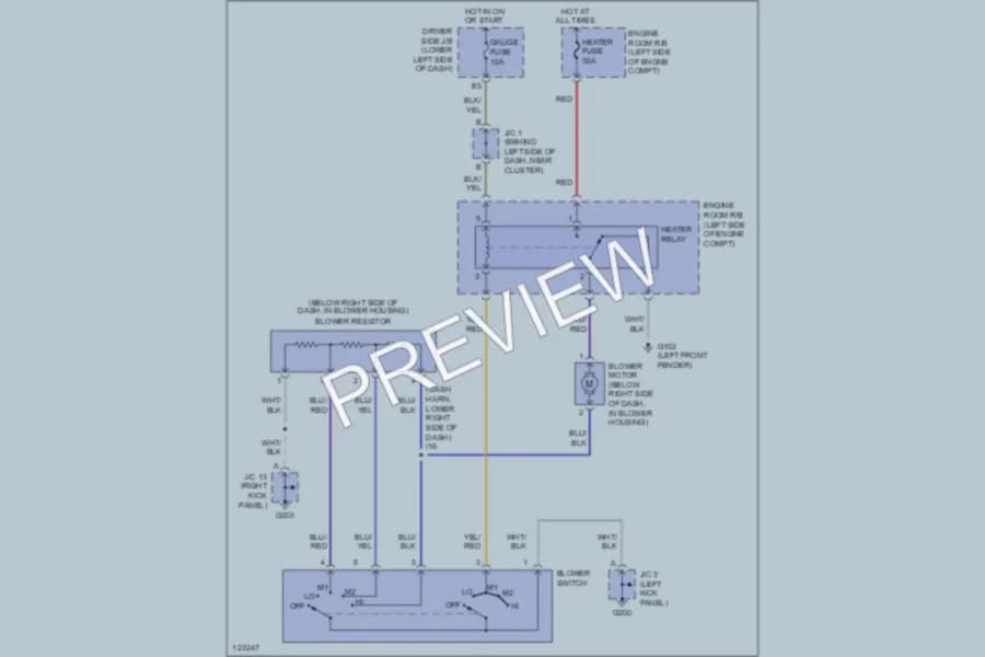 2001 Toyota Tundra Air Conditioning wiring diagram preview