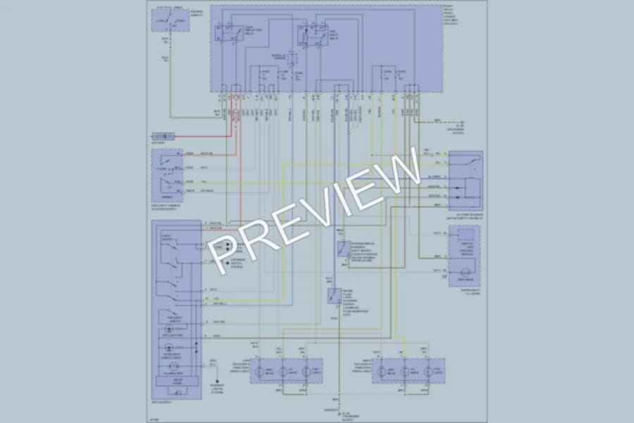 2001 Volkswagen Cabrio Headlights wiring diagram preview
