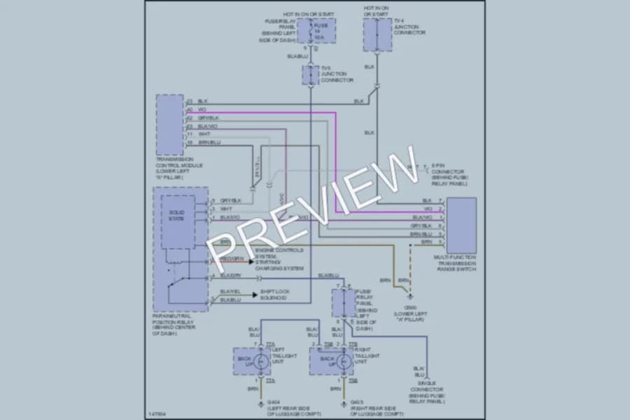 2001 Volkswagen EuroVan Exterior Lights wiring diagram preview